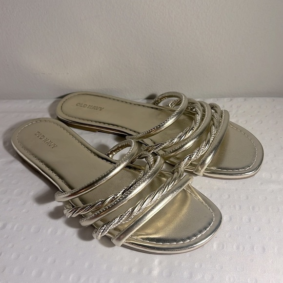 Old Navy - Gold sandals Size 9 - Picture 1 of 4